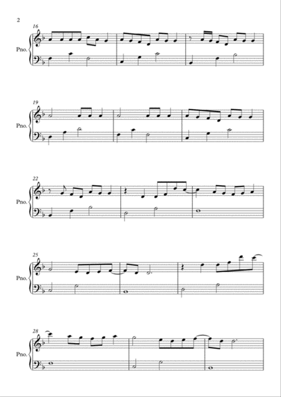 Counting Stars Easy Piano scores gallery preview page 2