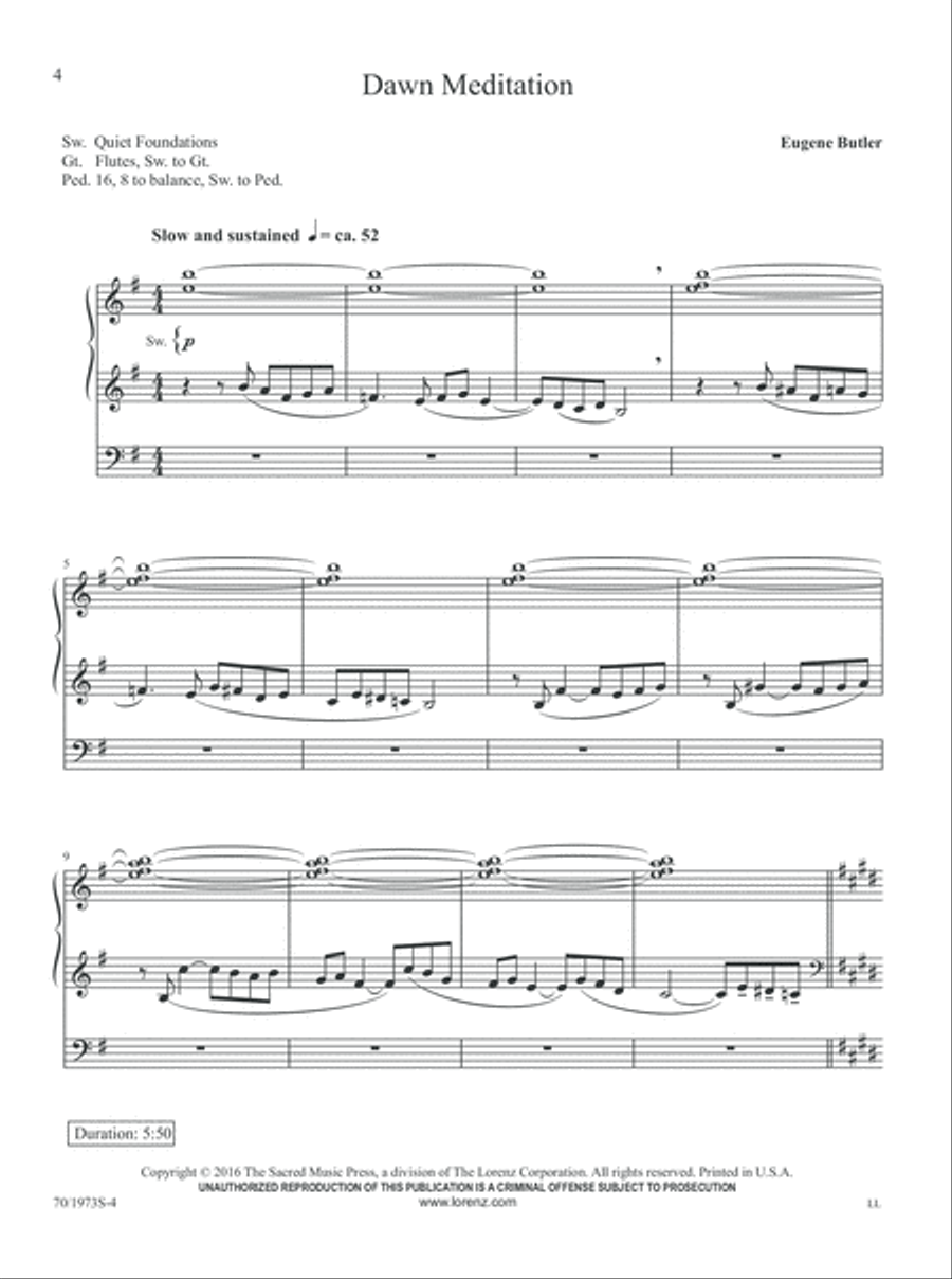 A Eugene Butler Organ Treasury Organ scores gallery preview page 4
