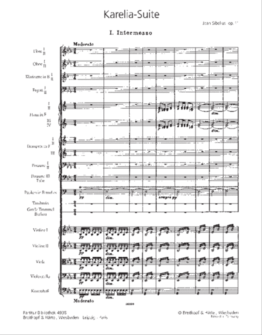 Karelia Suite Op. 11 Orchestra scores gallery preview page 2