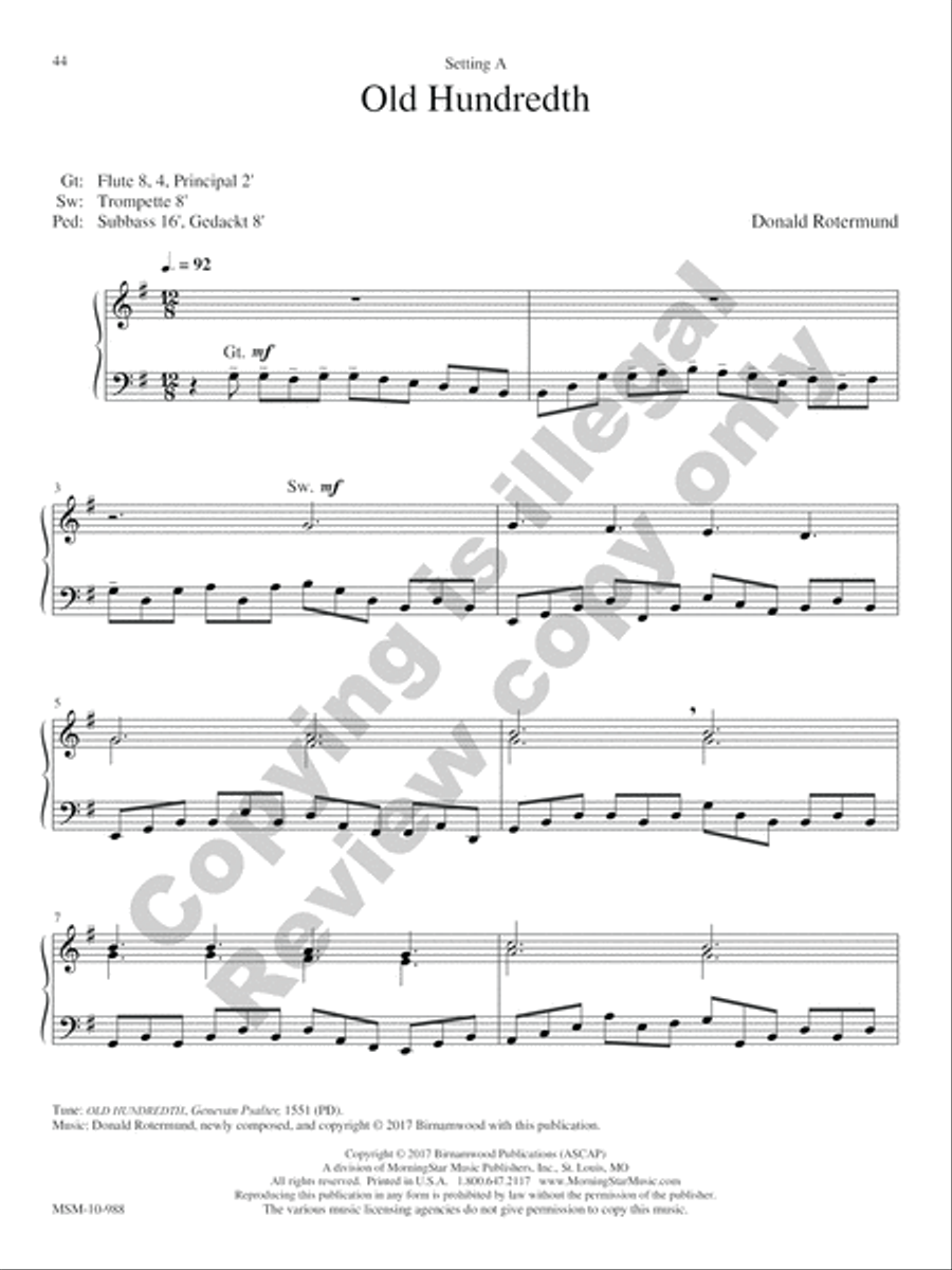 36 Flexible Hymn-Based Extemporizations Organ scores gallery preview page 52