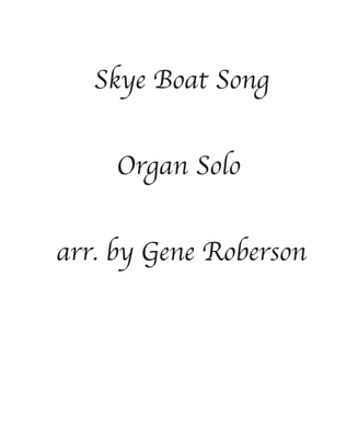 Book cover for Skye Boat Song for Organ Solo