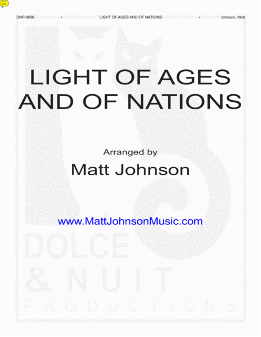 Light of Ages and of Nations-SATB [gospel] choral work, accompanied 4-Part scores gallery preview page 1