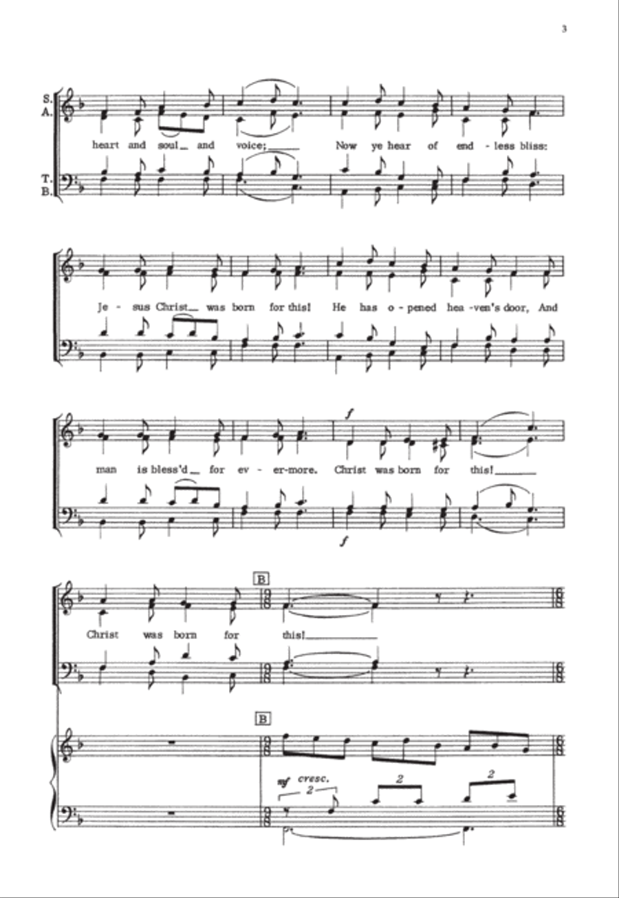 Good Christian men, rejoice 4-Part scores gallery preview page 3
