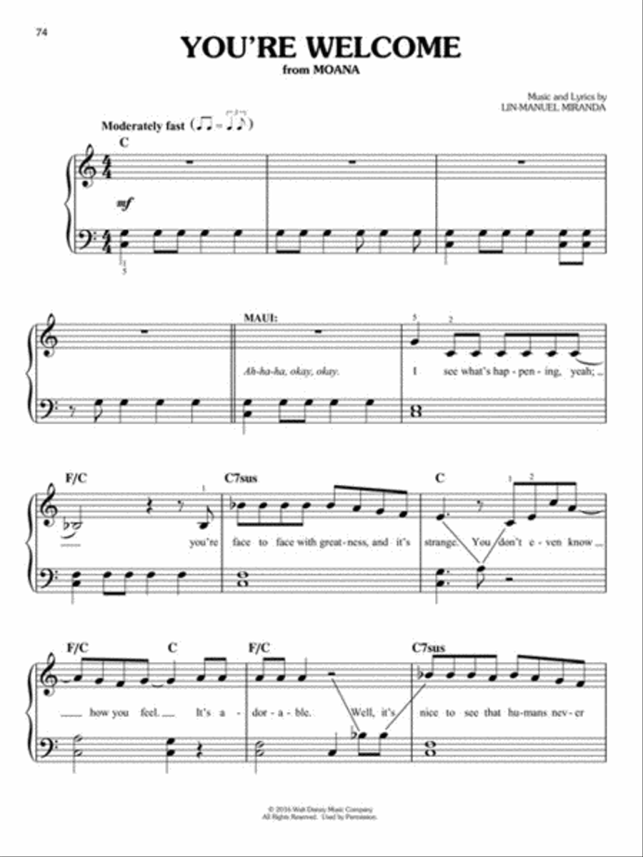Disney Latest Hits Easy Piano scores gallery preview page 6