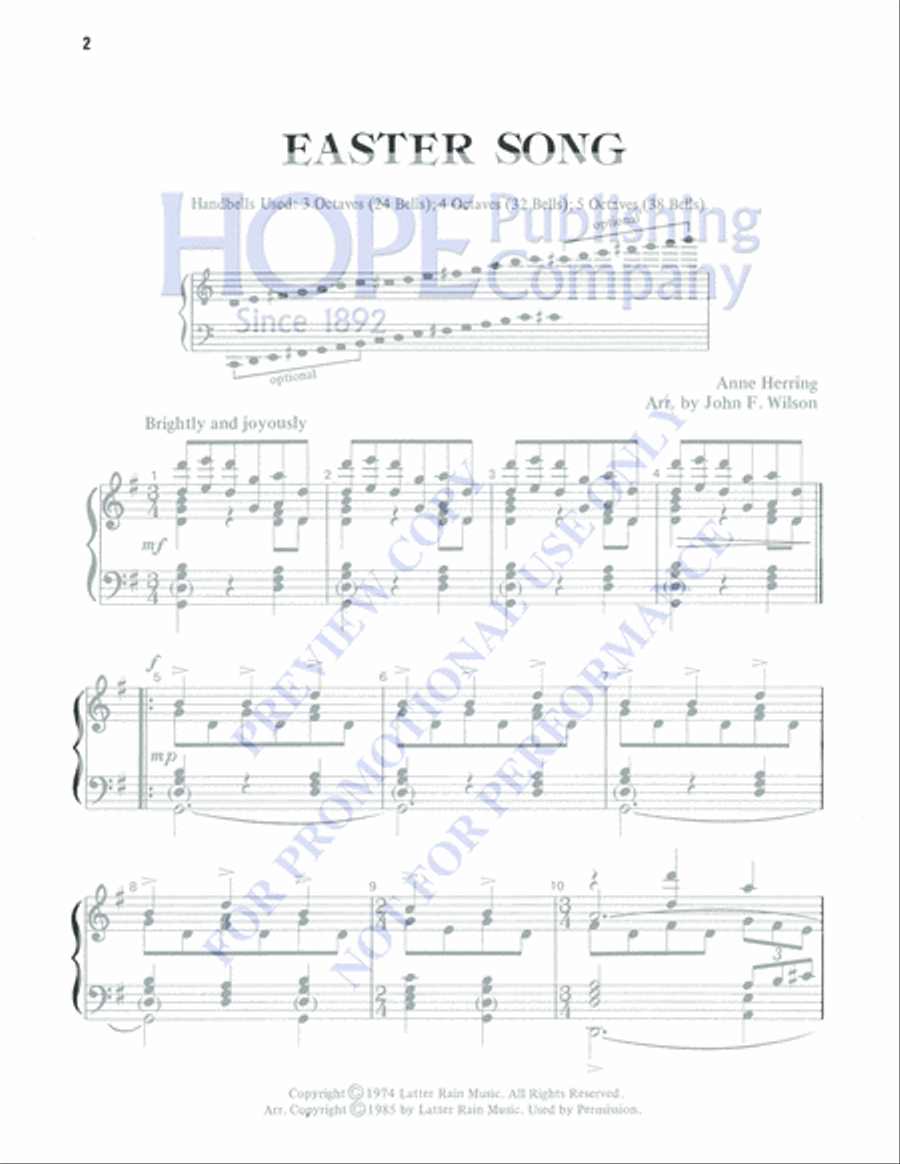 Easter Song 5-Octaves scores gallery preview page 2