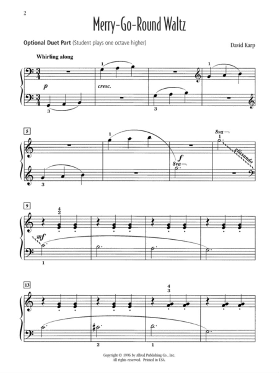 Merry-Go-Round Waltz Easy Piano scores gallery preview page 4
