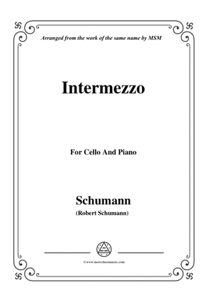 Book cover for Schumann-Intermezzo,for Cello and Piano