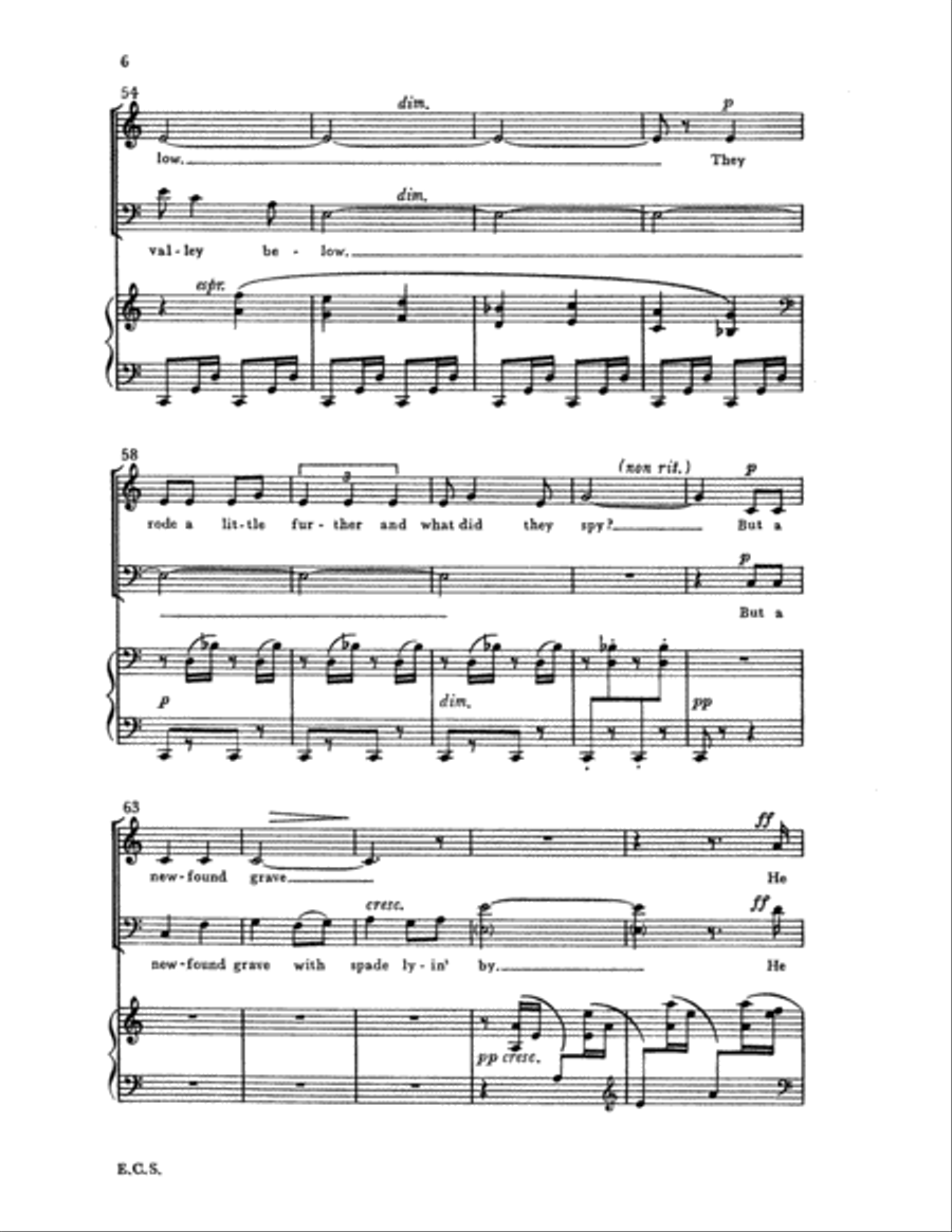 Two Ballads: 2. Pretty Polly 3-Part scores gallery preview page 4