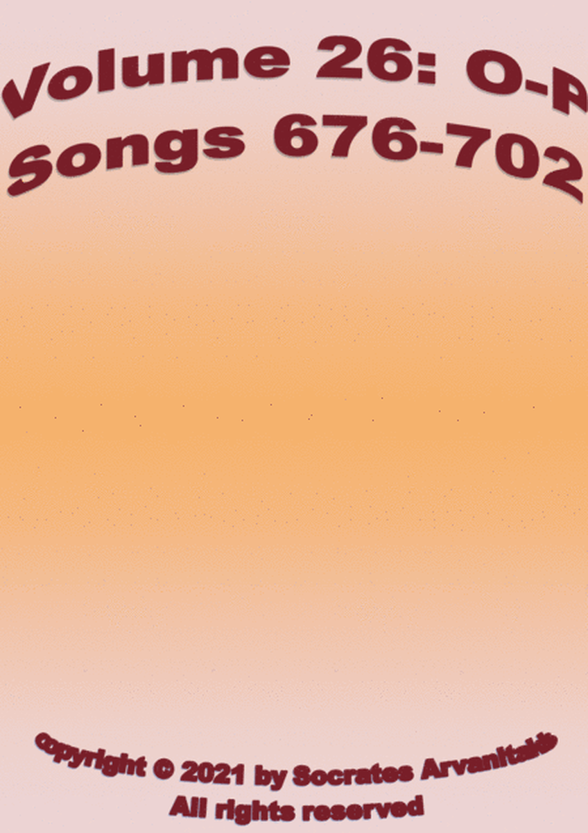 Folk Songs For Classical Guitar - Volume 26 (Songs 676-702) image number null