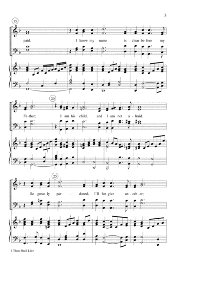 I Then Shall Live 4-Part scores gallery preview page 3