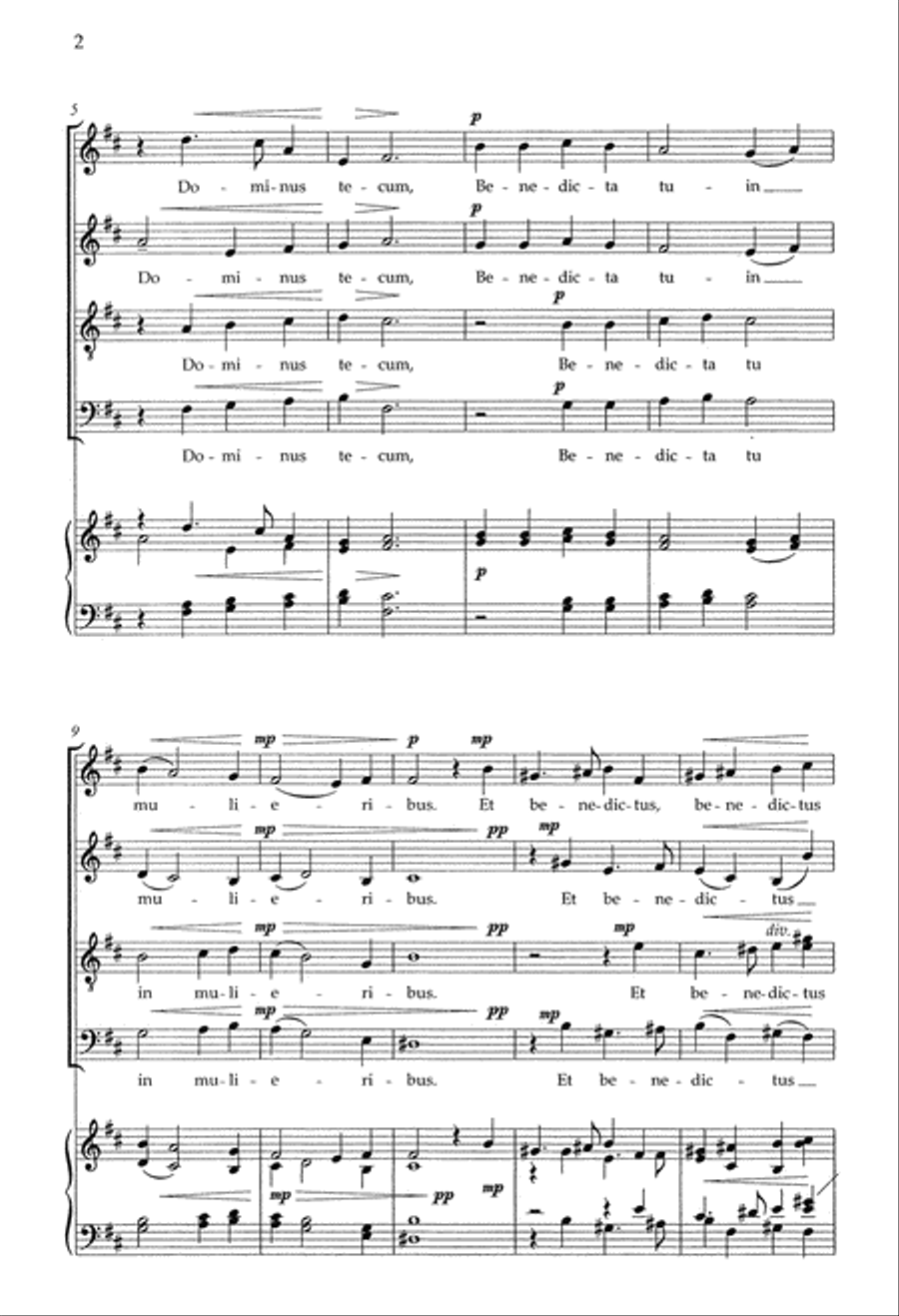 Ave Maria 4-Part scores gallery preview page 3