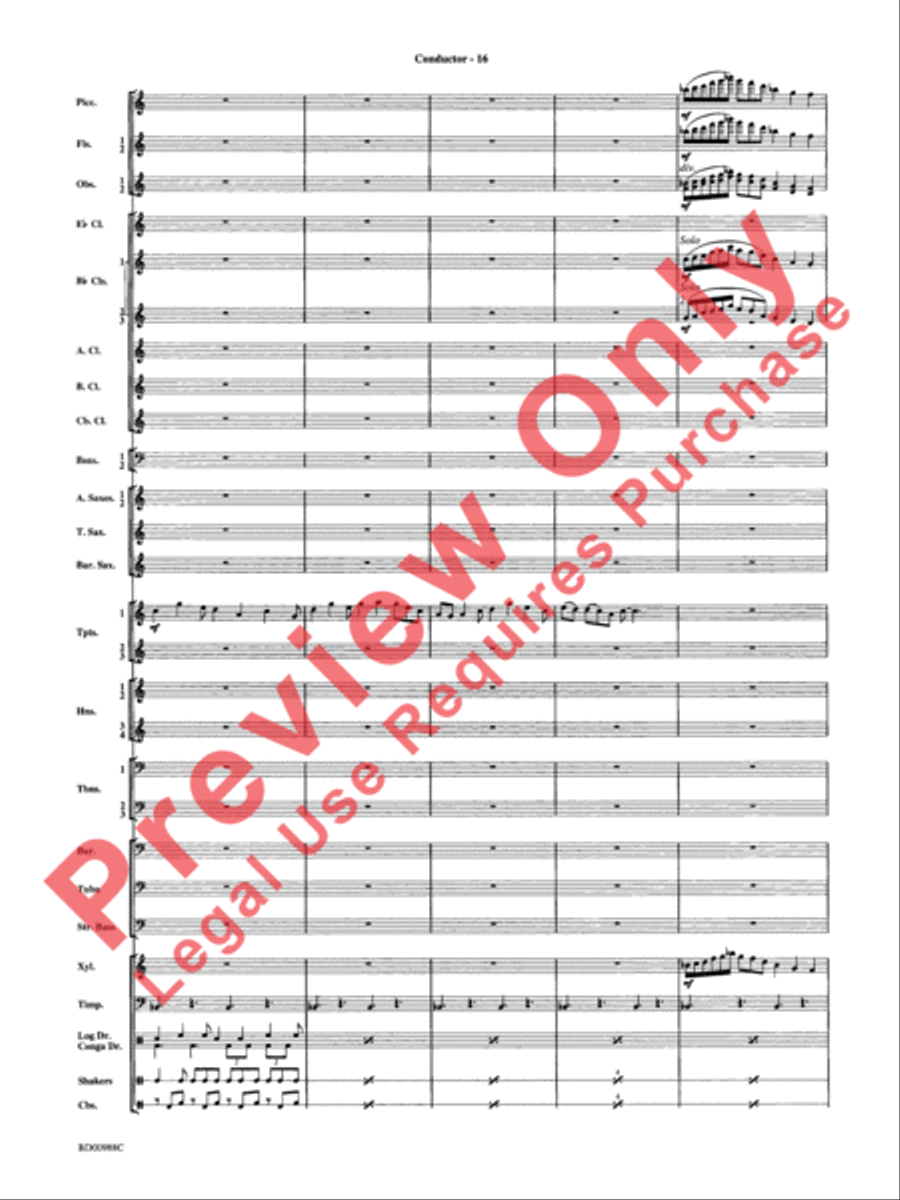 Kilimanjaro: An African Portrait Concert Band scores gallery preview page 19