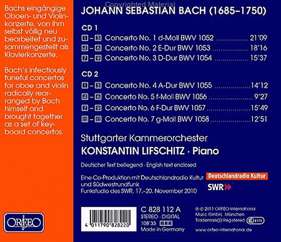 Klavierkonzerte BWV 1052-1058