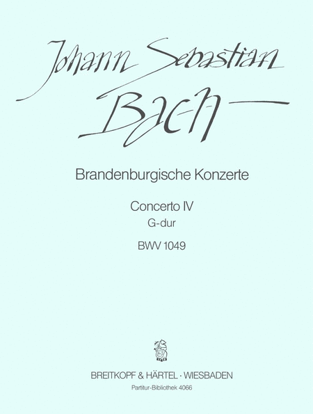 Brandenburg Concerto No. 4 in G major BWV 1049