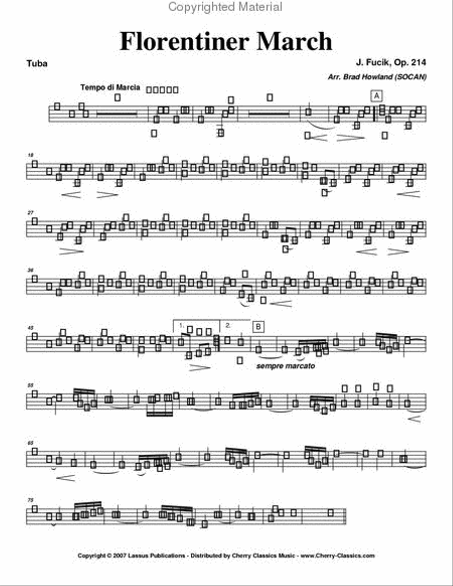Florentiner March Brass Quintet scores gallery preview page 9