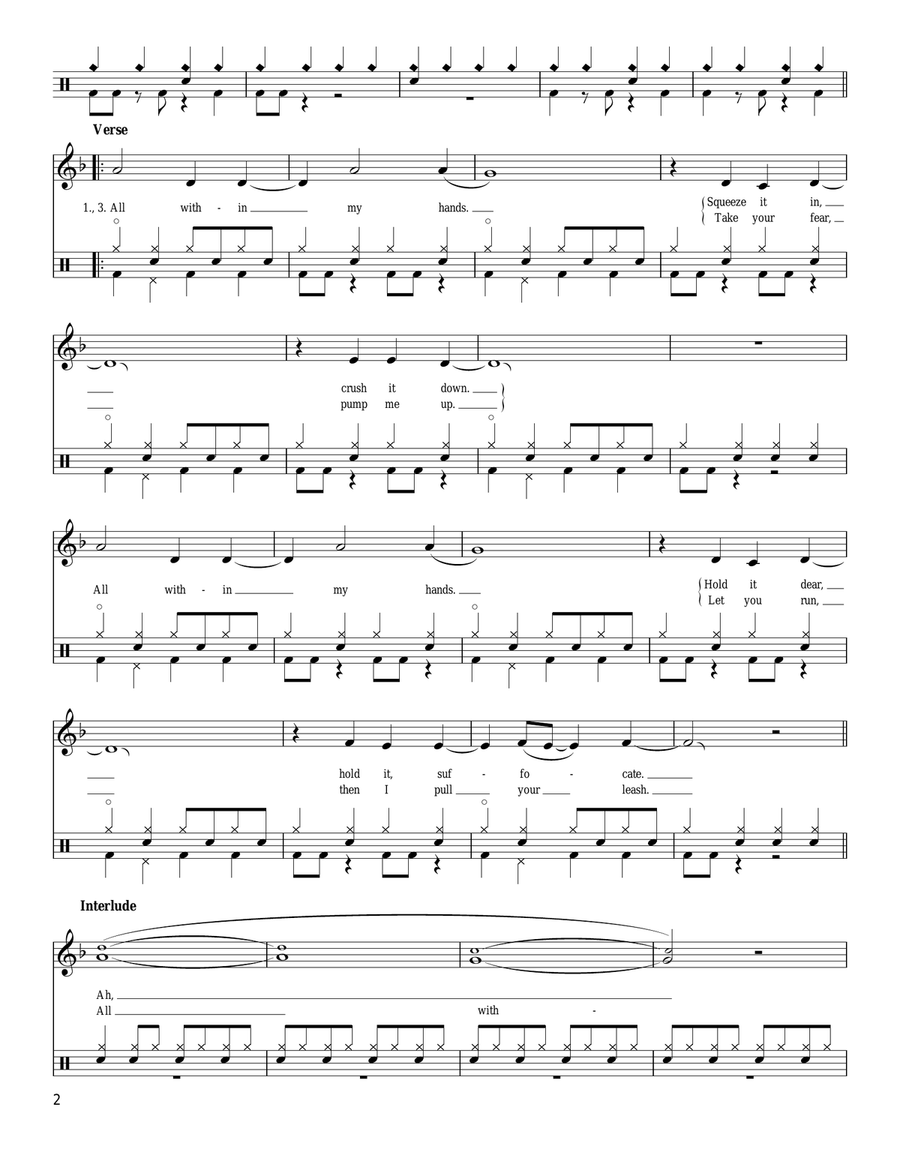 All Within My Hands Drum Set scores gallery preview page 2