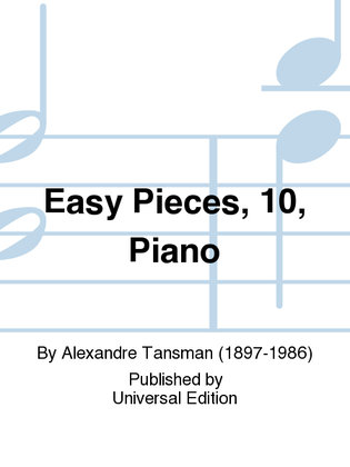 Book cover for Easy Pieces, 10, Piano