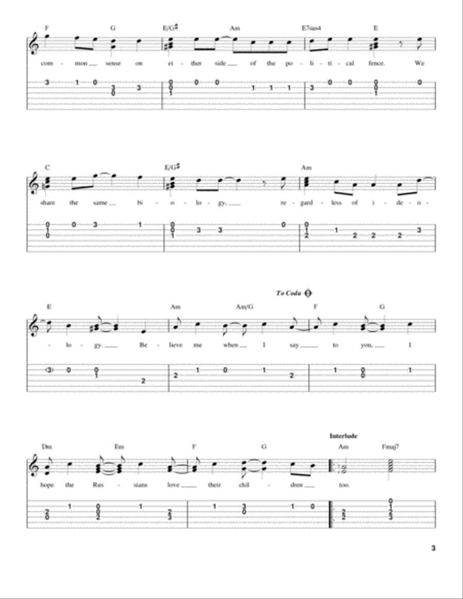 Russians Acoustic Guitar scores gallery preview page 3
