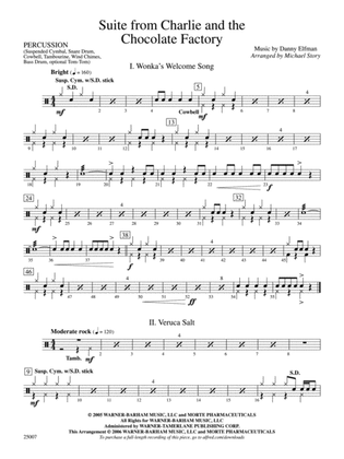 Charlie and the Chocolate Factory, Suite from: 1st Percussion