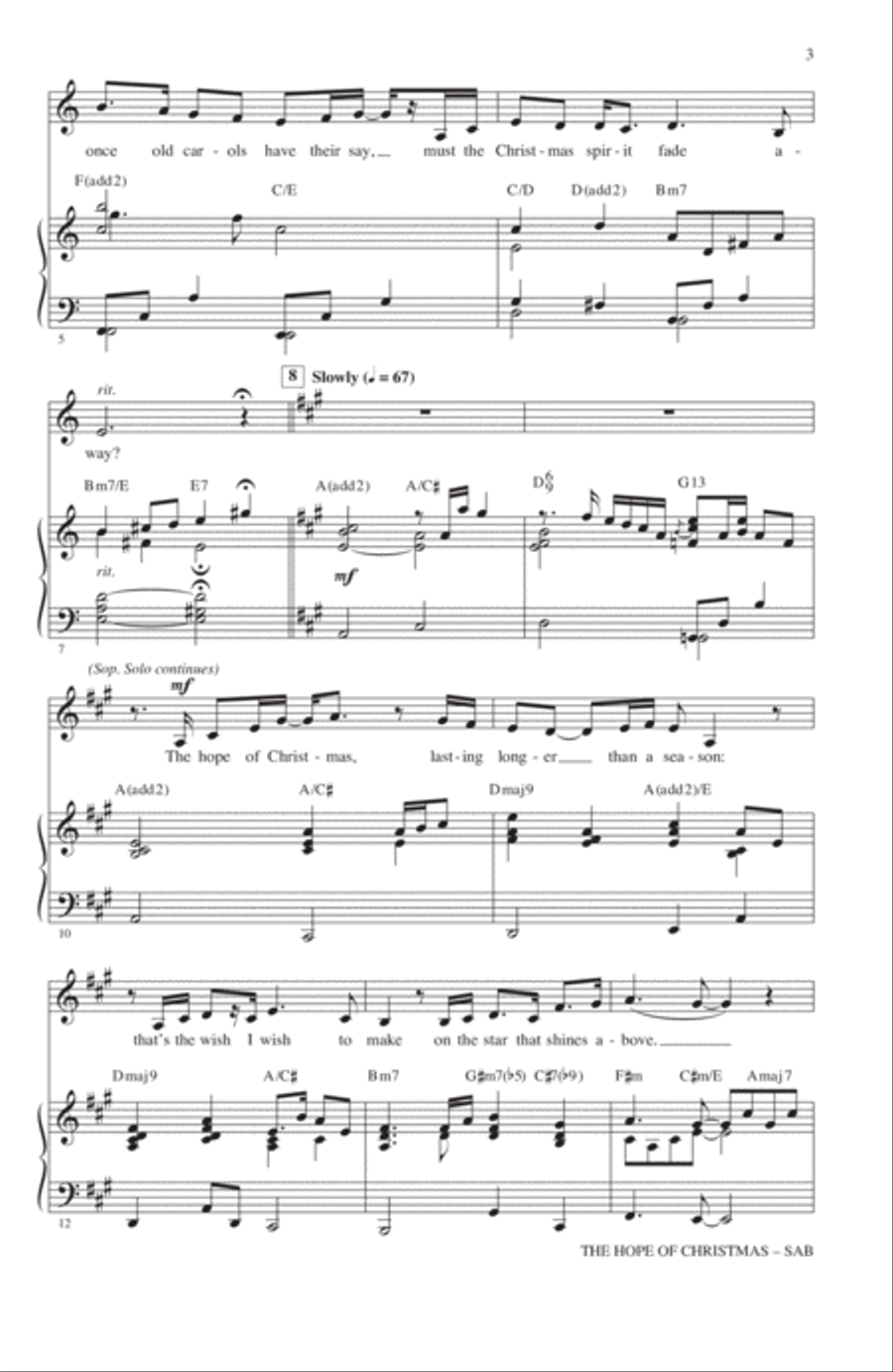 The Hope Of Christmas The Hope Of Christmas 3-Part scores gallery preview page 2