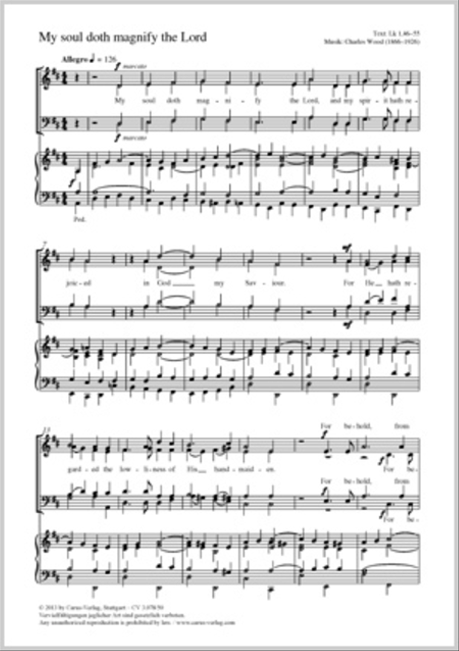 My soul doth magnify the Lord 4-Part scores gallery preview page 1