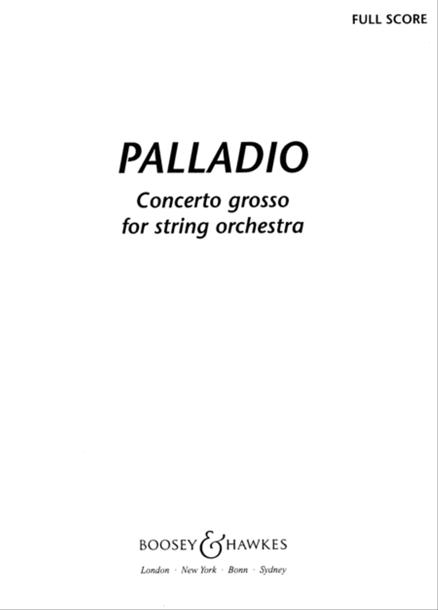 Palladio by Karl Jenkins Orchestra - Sheet Music