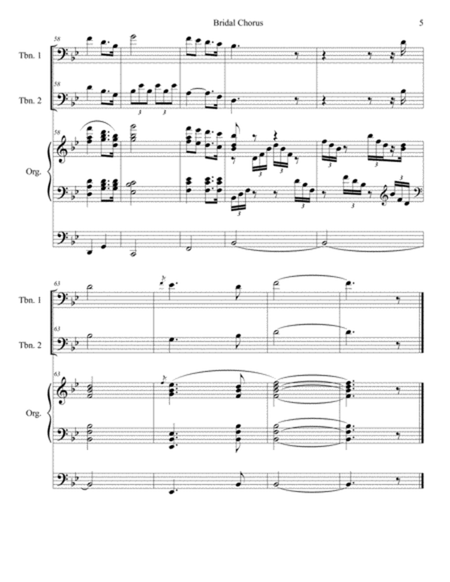 Bridal Chorus (Trombone Duet - Organ Accompaniment) image number null