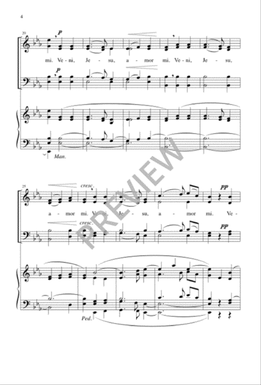 Veni, Jesu, Amor Mi Veni, Jesu, Amor Mi 4-Part scores gallery preview page 4
