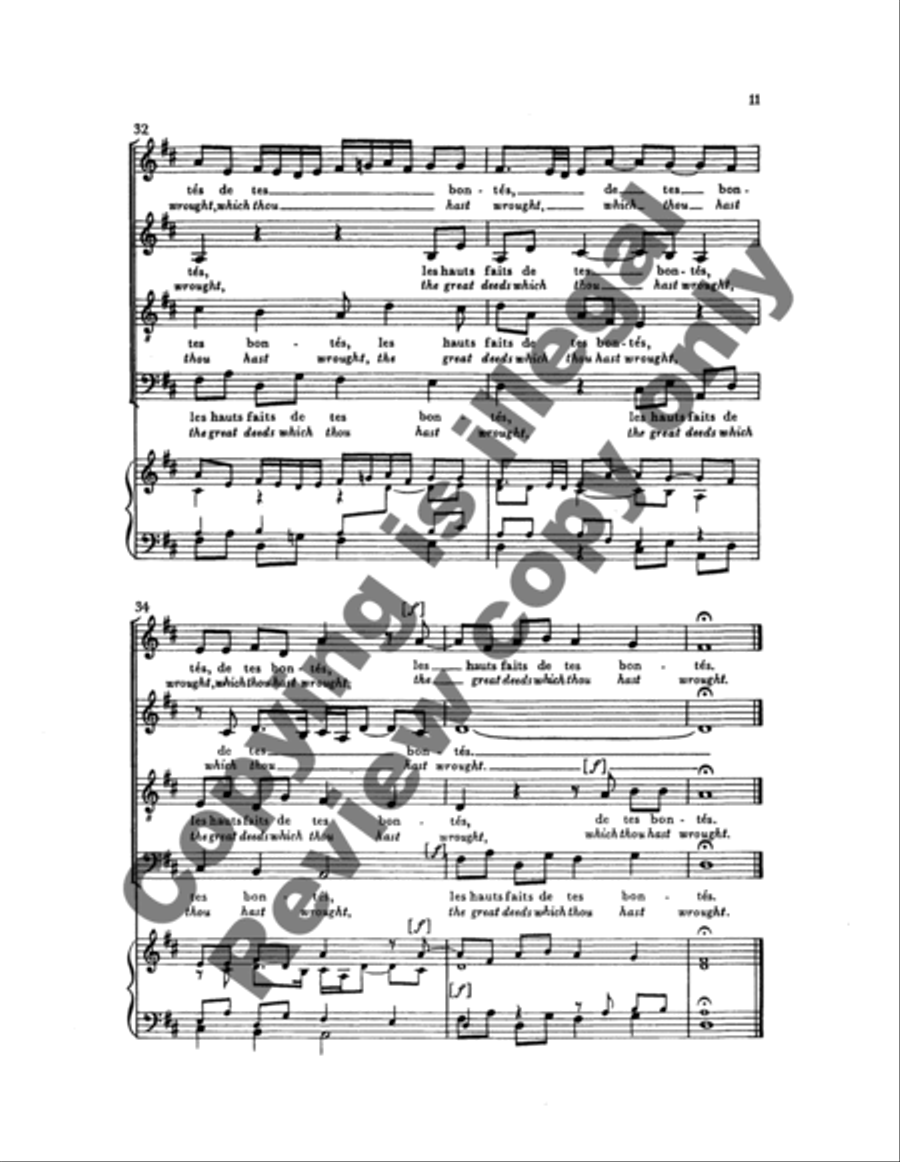Psalm 75: O Seigneur, loue sera (O Lord God, to thee be praise) 4-Part scores gallery preview page 12