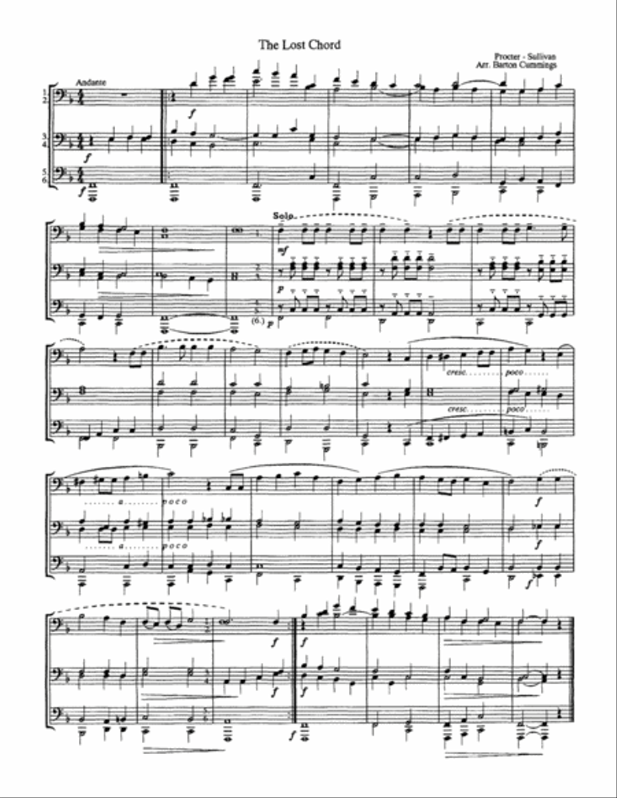 The Lost Chord Euphonium Trio scores gallery preview page 2