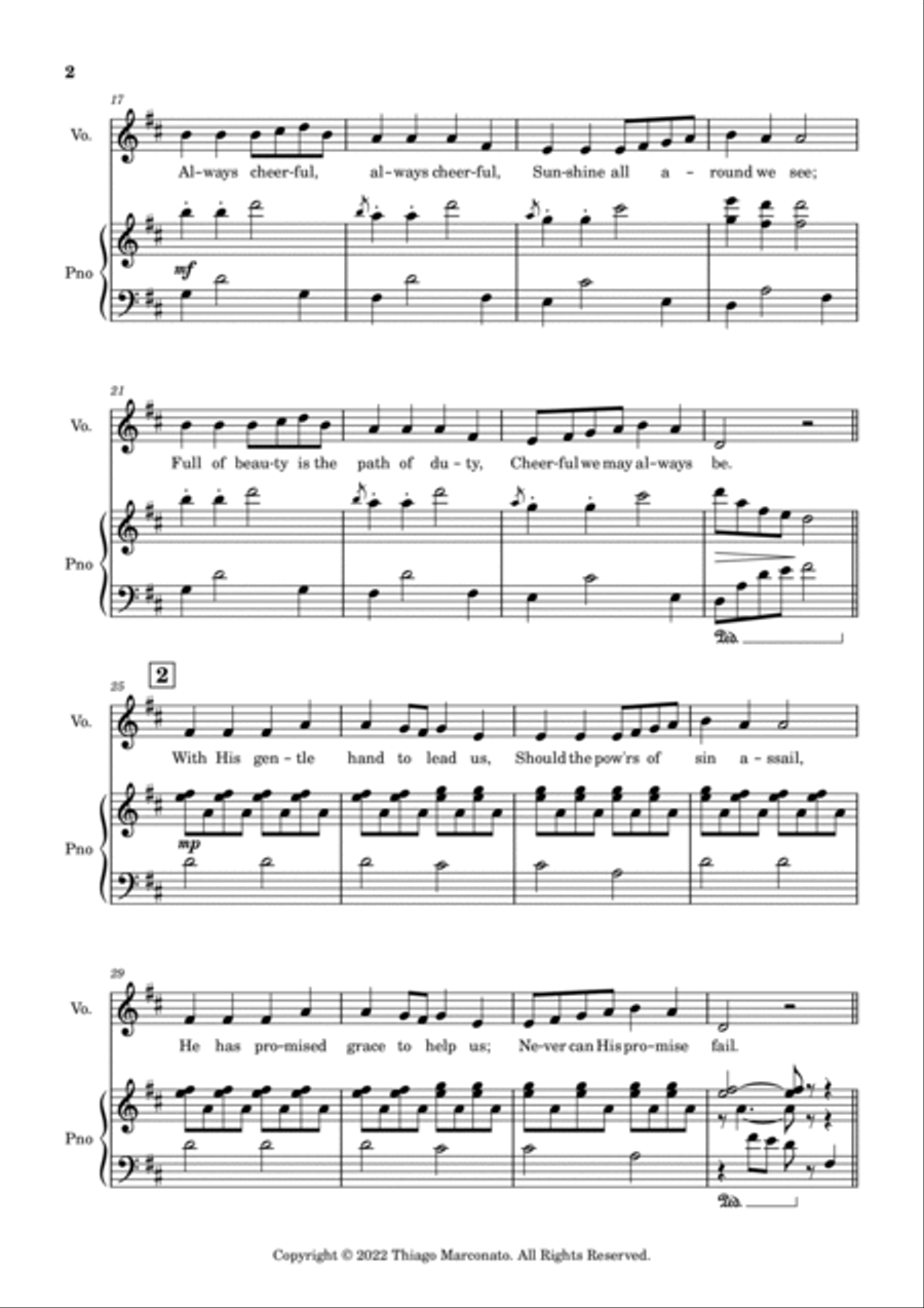 Always Cheerful Always Cheerful Voice scores gallery preview page 2