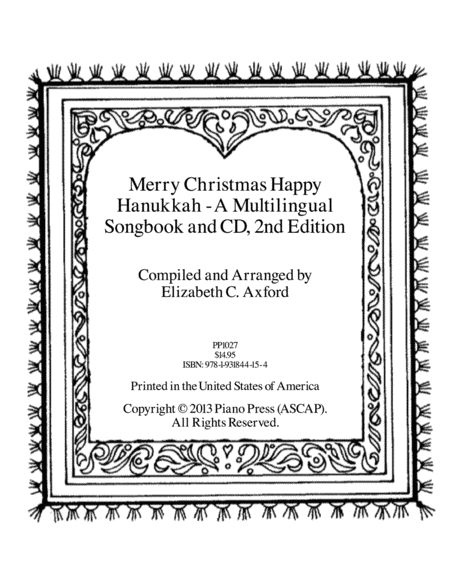 Merry Christmas Happy Hanukkah - A Multilingual Songbook