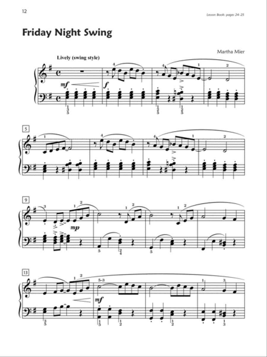 Premier Piano Course -- Jazz, Rags & Blues, Book 4 Piano Method scores gallery preview page 7