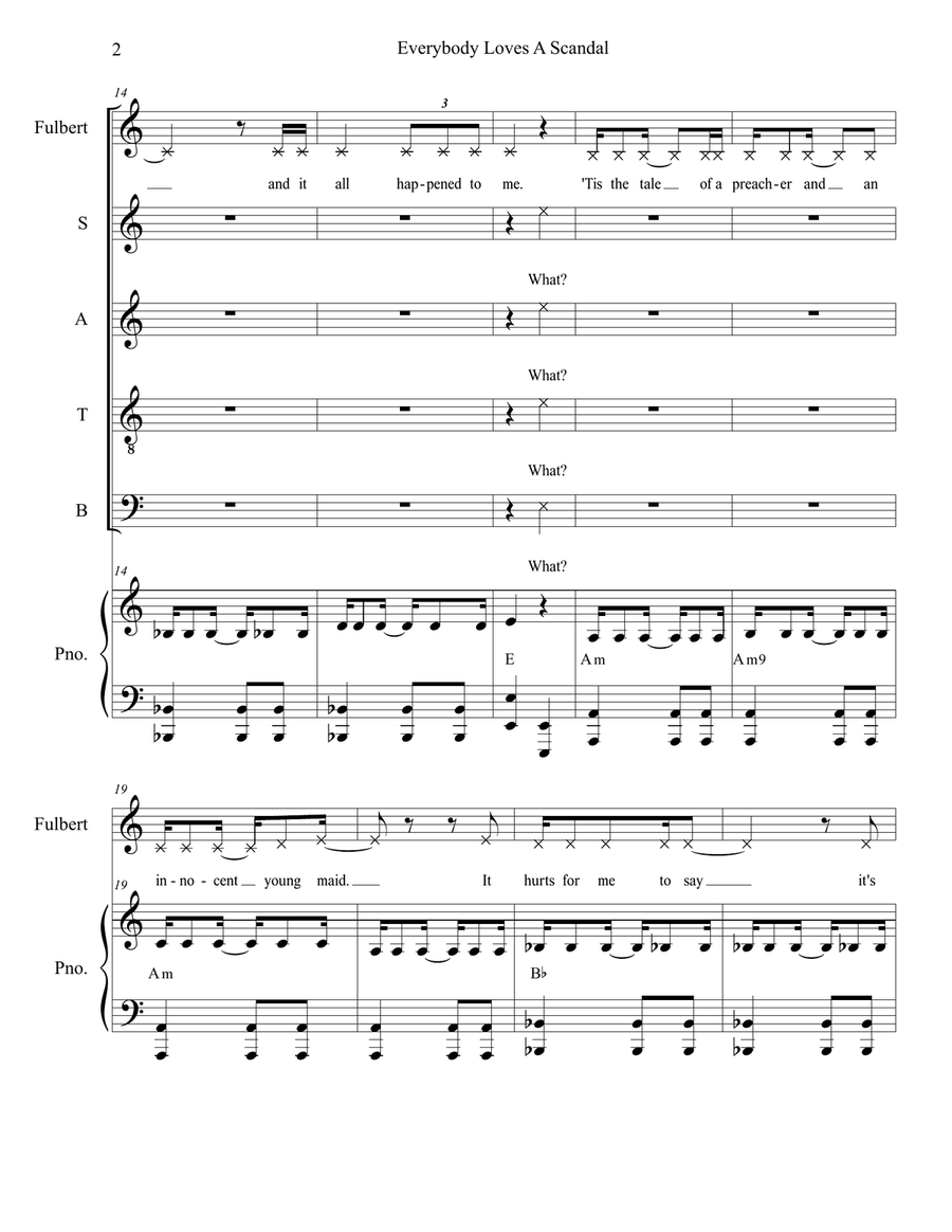Everybody Loves A Scandal 4-Part scores gallery preview page 2