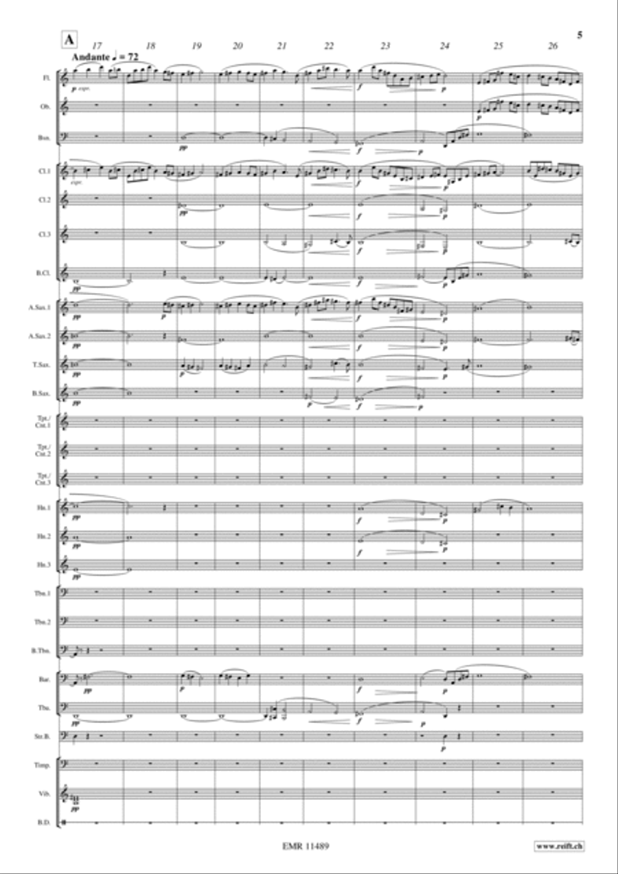 Prelude To Werther Concert Band scores gallery preview page 6