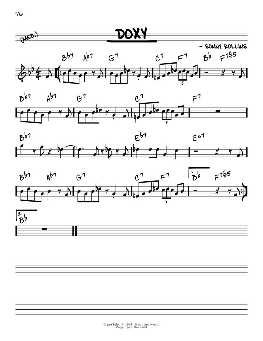 Doxy Piano scores gallery preview page 1