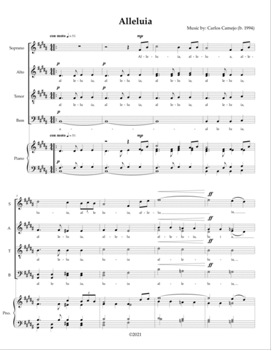 Alleluia Alleluia 4-Part scores gallery preview page 3