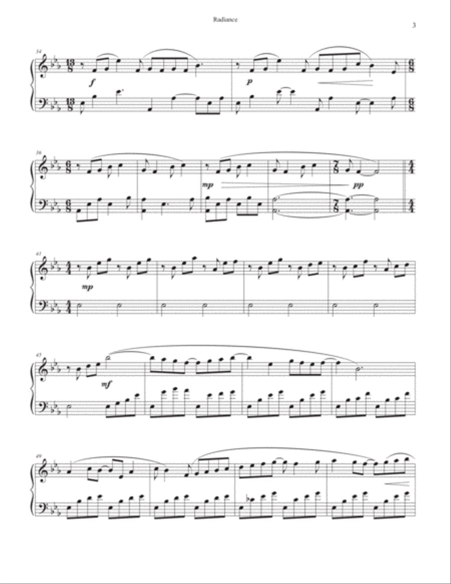 Radiance Piano Solo scores gallery preview page 4