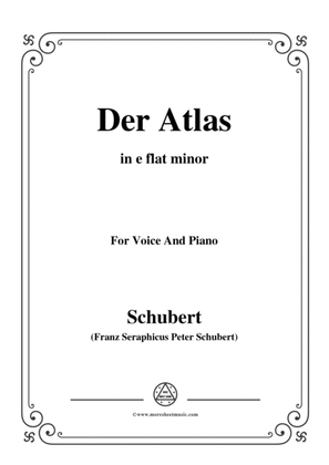Schubert-Der Atlas,in e flat minor,for Voice&Piano