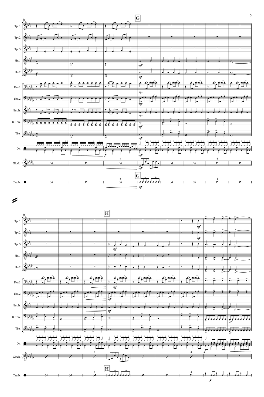 Mr. Brightside Mr. Brightside Brass Ensemble scores gallery preview page 5