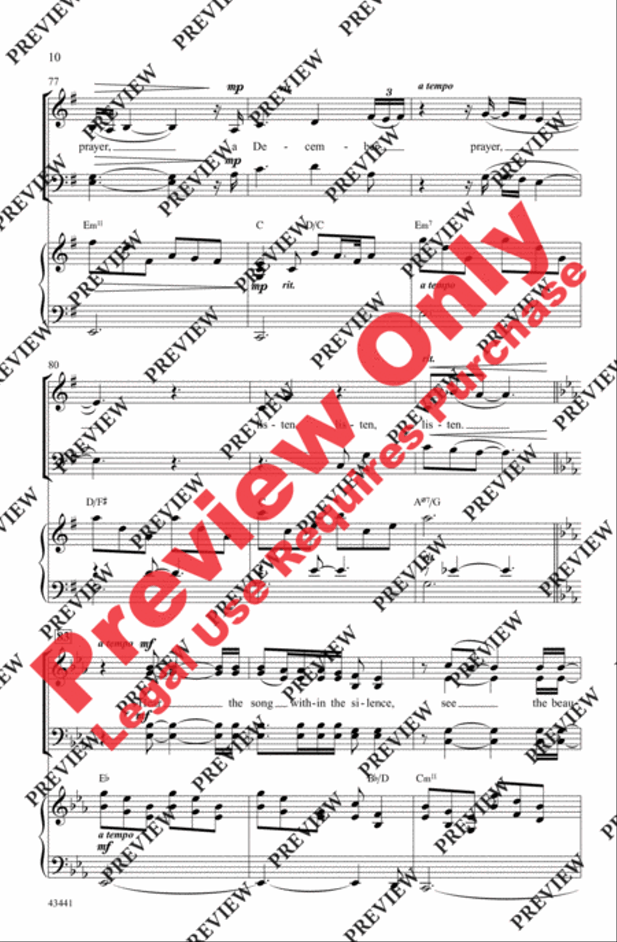 December Prayer December Prayer 4-Part scores gallery preview page 10