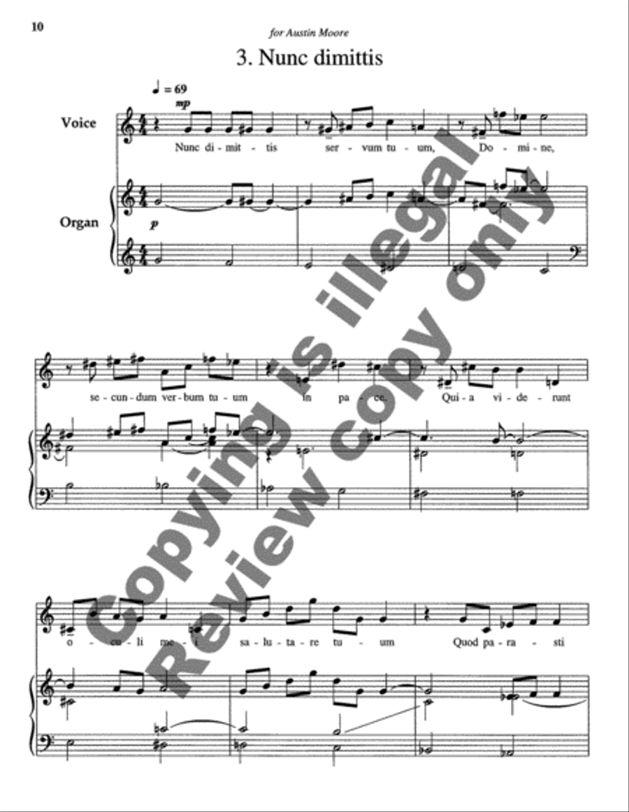 Three Canticles from Luke High Voice scores gallery preview page 13