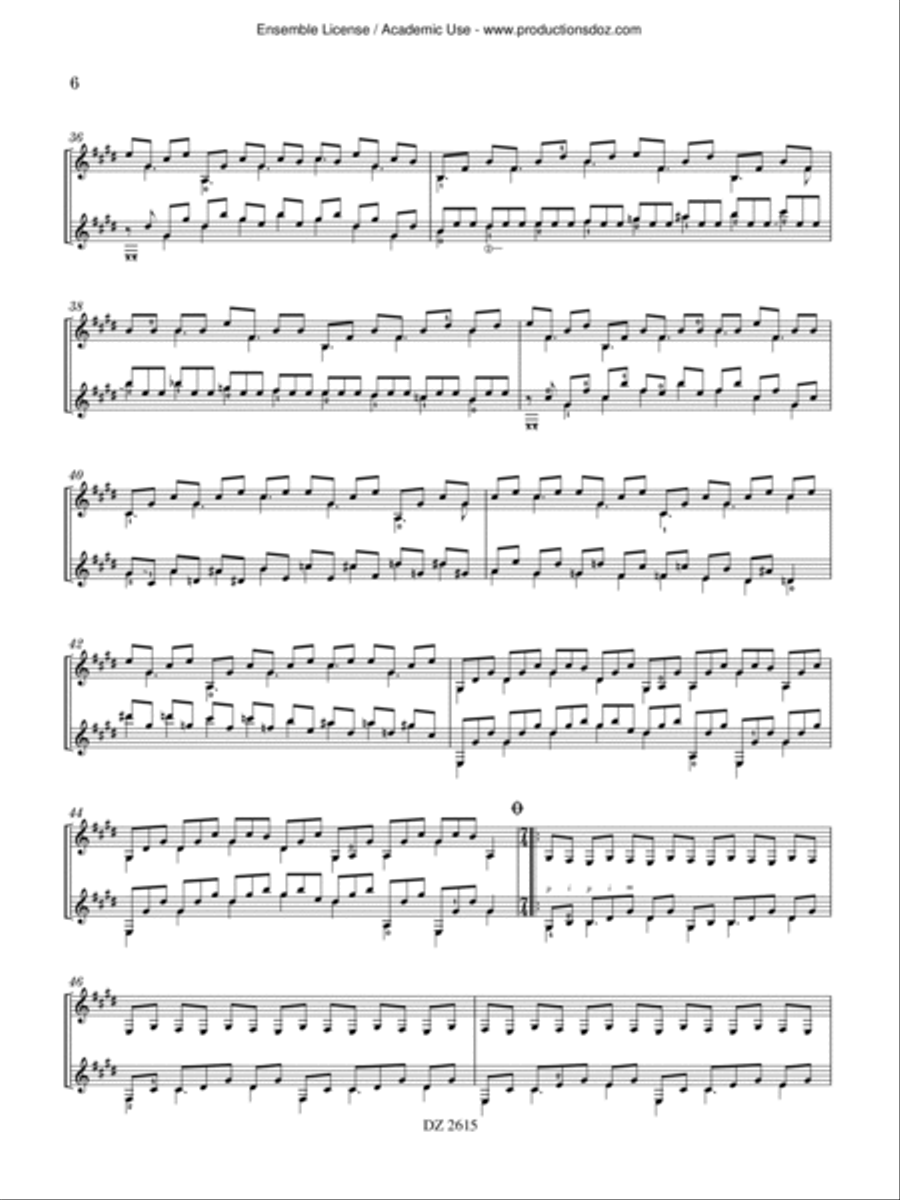 Toccata a due Classical Guitar scores gallery preview page 6