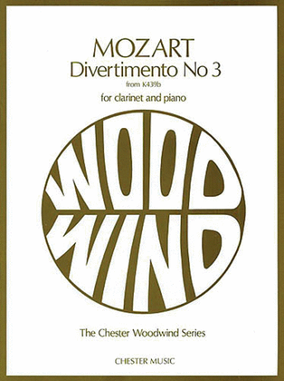 Book cover for Divertimento No. 3 from K439b