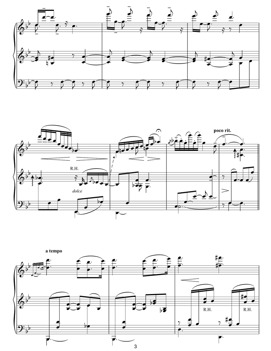 Nocturne (from L'Amant) Piano Solo scores gallery preview page 3