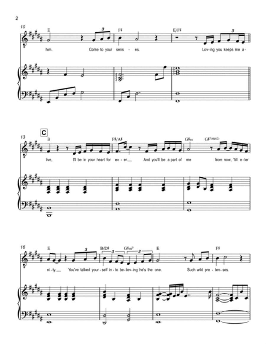 Loving You Keeps Me Alive, from Dracula: the Musical Voice scores gallery preview page 2