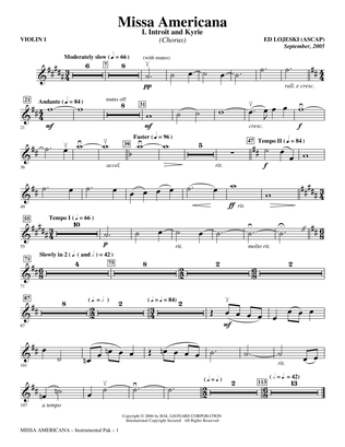 Missa Americana - Violin 1