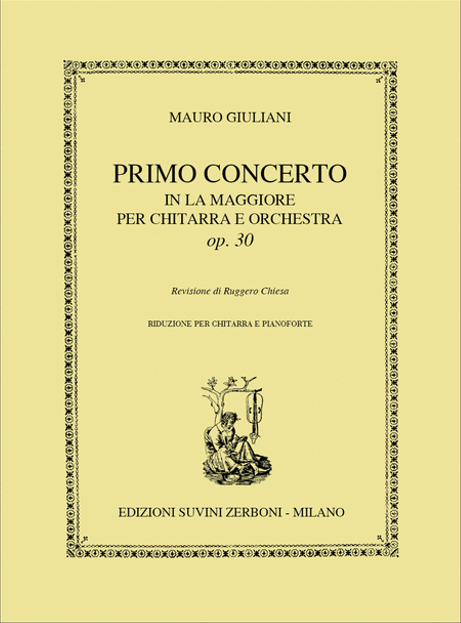 Primo Concerto in La Maggiore Op. 30 Classical Guitar scores gallery preview page 1