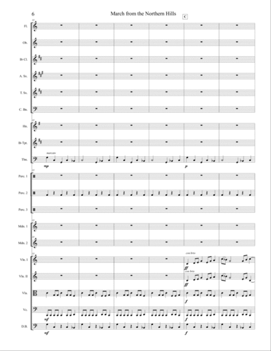 March From The Northern Hills Full Orchestra scores gallery preview page 6