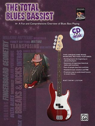 Book cover for The Total Blues Bassist